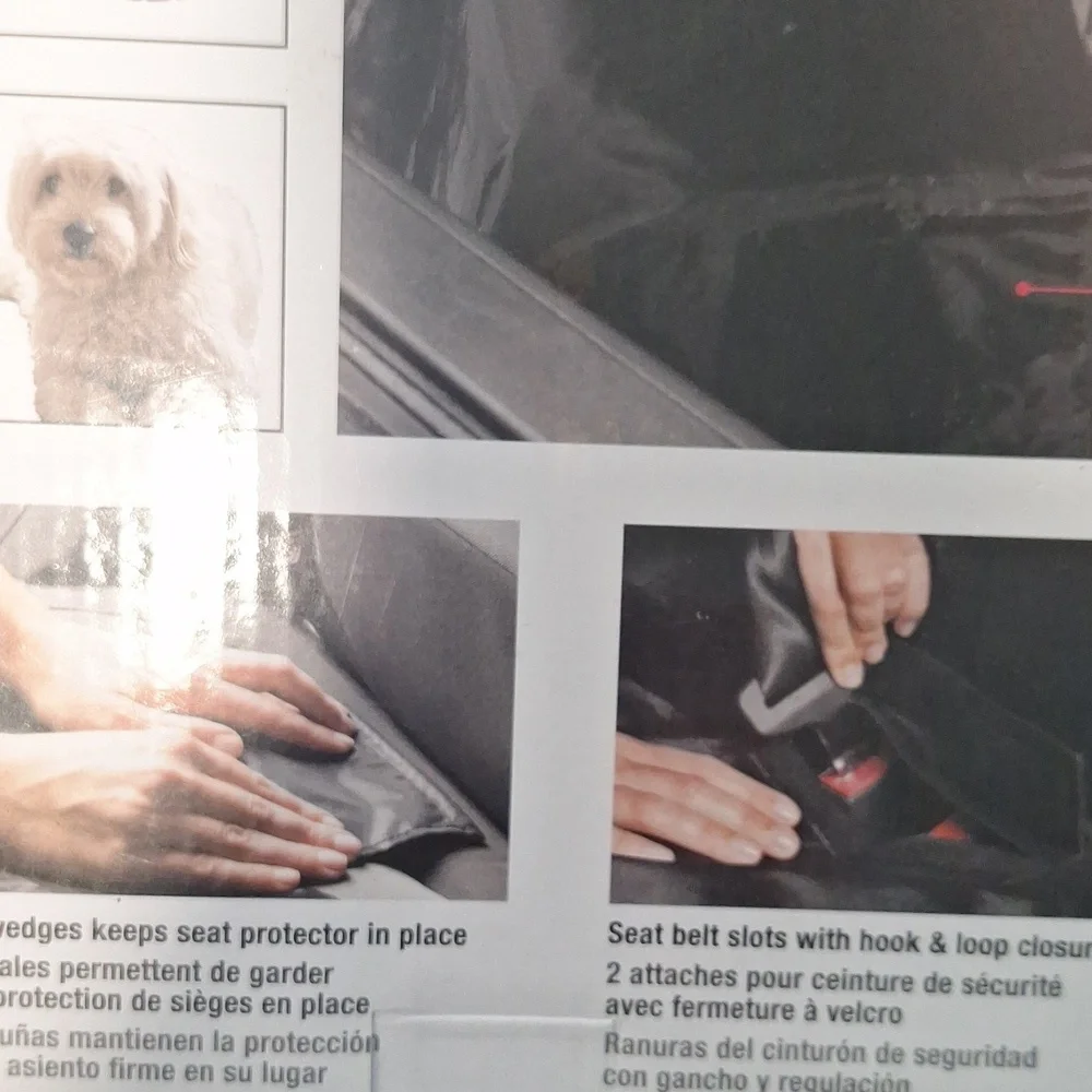Swiss Tech Black Waterproof Rear Seat Protector for Dogs